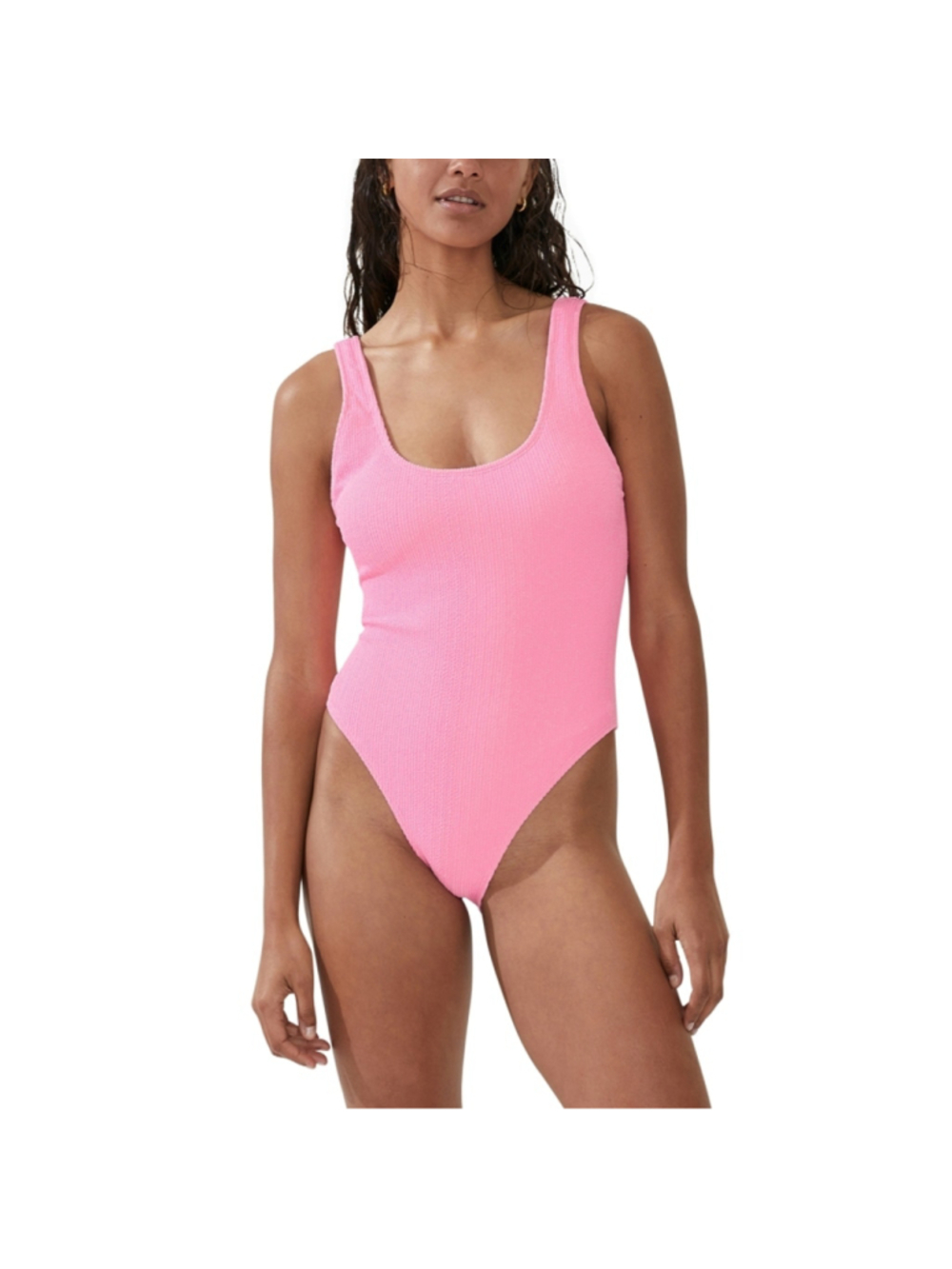 Cotton On Women's Small Hot Pink Low-Back One-Piece Swimsuit NWT